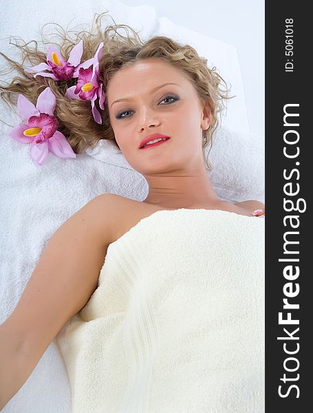 Attractive Woman Getting Spa Treatment