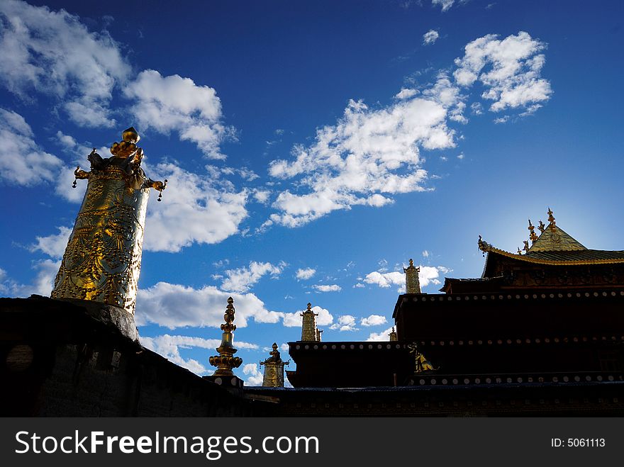 Golden Roof Of A Monastery