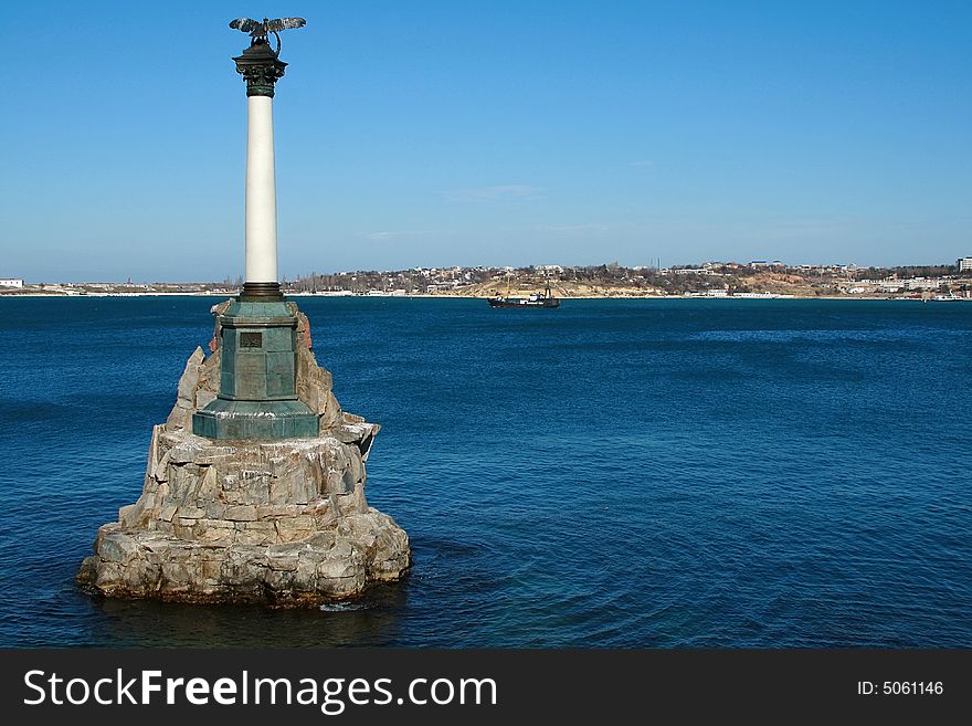 Monument to the sunk ships in Sevastopol. A good illustration for travel agencies, and as for posters, cards, calendars