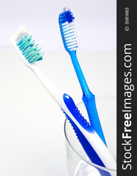 Dental products isolated against a white background. Dental products isolated against a white background