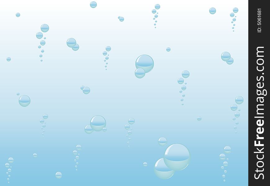 Abstract water background with lots of bubbles