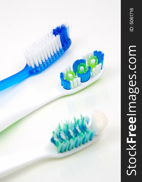 Dental products isolated against a white background. Dental products isolated against a white background