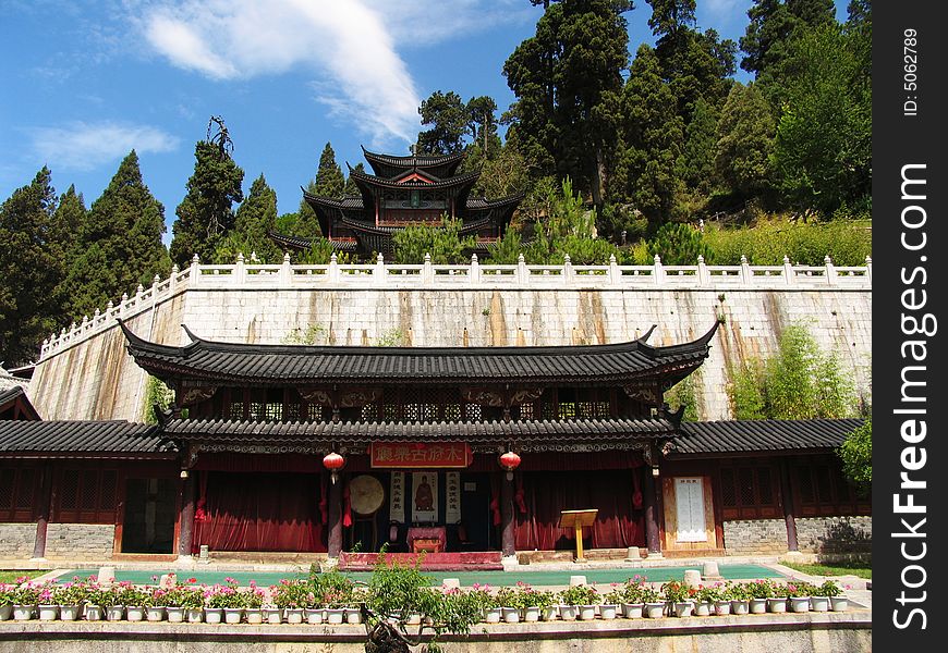 Ancient temple  in lijiang city. Ancient temple  in lijiang city