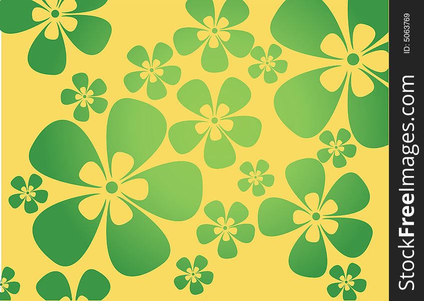 Floral background fully editable vector illustration. Floral background fully editable vector illustration