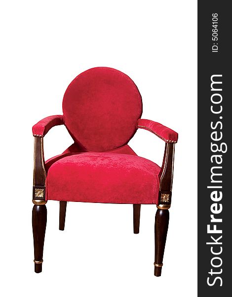 A red palace style chair