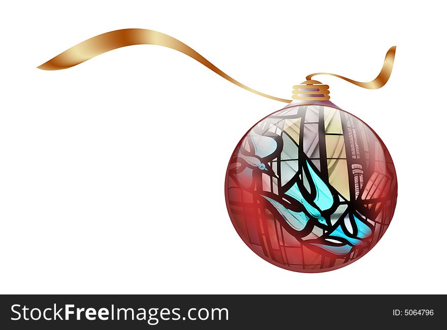 Stock Photo Illustration of Sparkling Christmas ornament. Stock Photo Illustration of Sparkling Christmas ornament