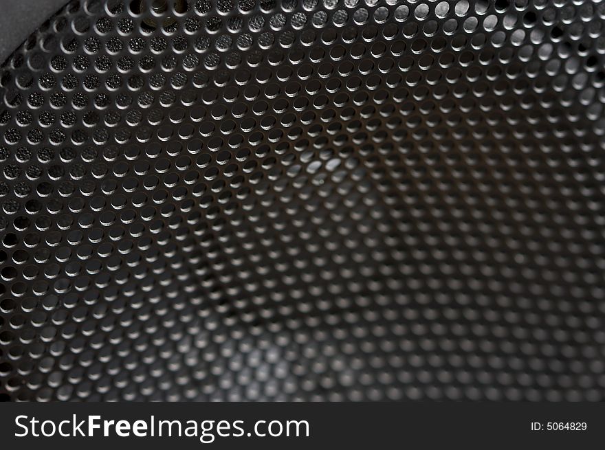 Abstract Macro of Speaker Mesh with Selective Focus.