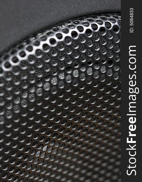 Abstract Macro of Speaker Mesh with Selective Focus.