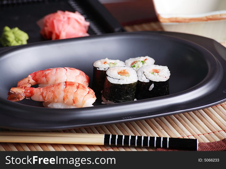 Japanese cuisine: seafoods and other. Japanese cuisine: seafoods and other