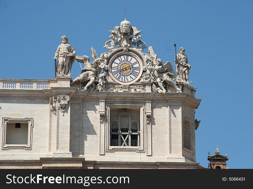 Vatican City architecture and sculptures in Rome, Italy. Vatican City architecture and sculptures in Rome, Italy