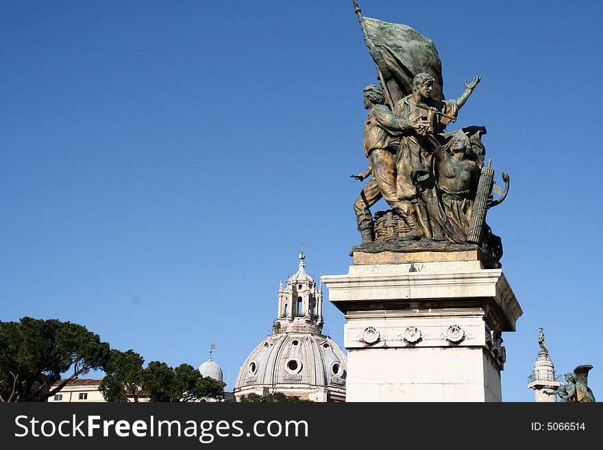 Piazza Venezia Statues from Mussoline Period