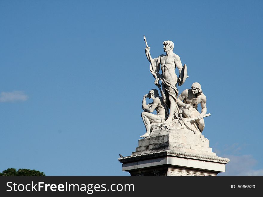 Piazza Venezia Statues from Mussoline Period