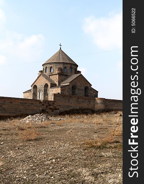 The convent on the sky background, Armenia. The convent on the sky background, Armenia