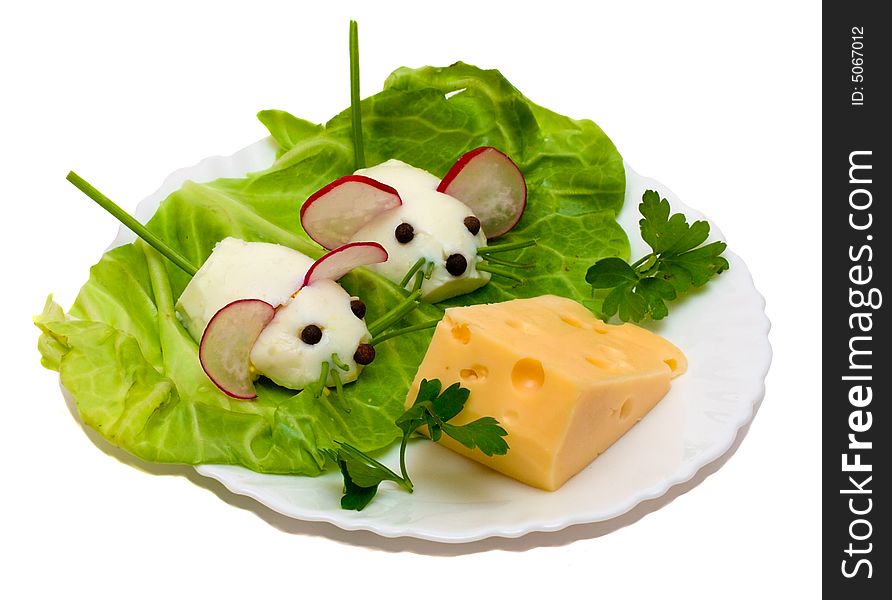 Salad - two mouse and cheese