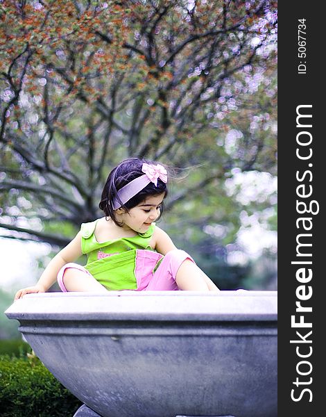 My daughter in a flower pot. My daughter in a flower pot