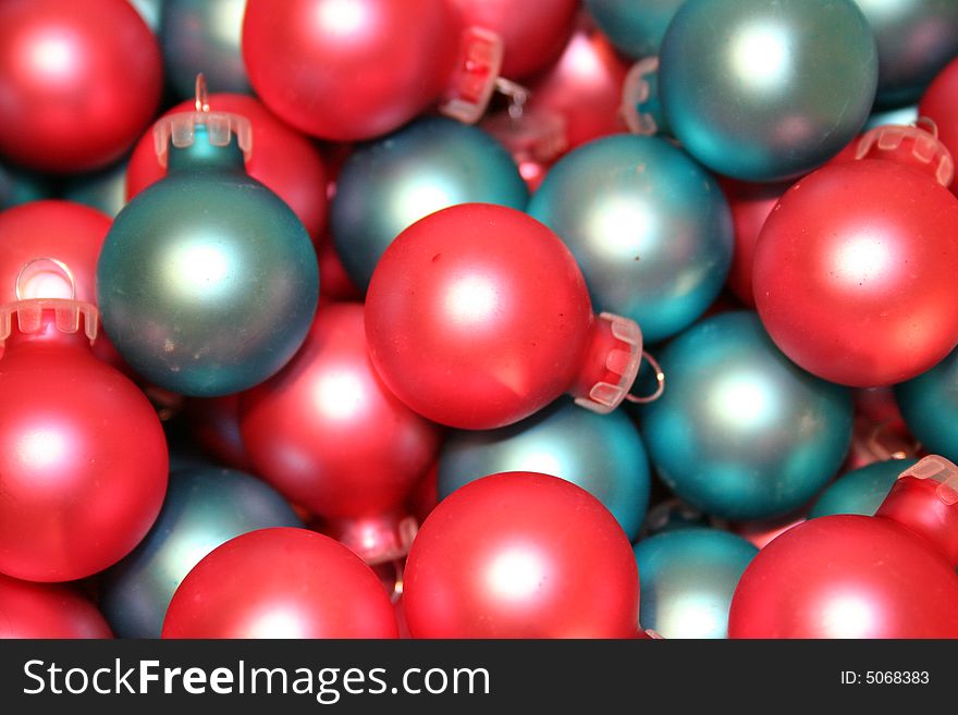 Christmas Ornaments Pink Blue