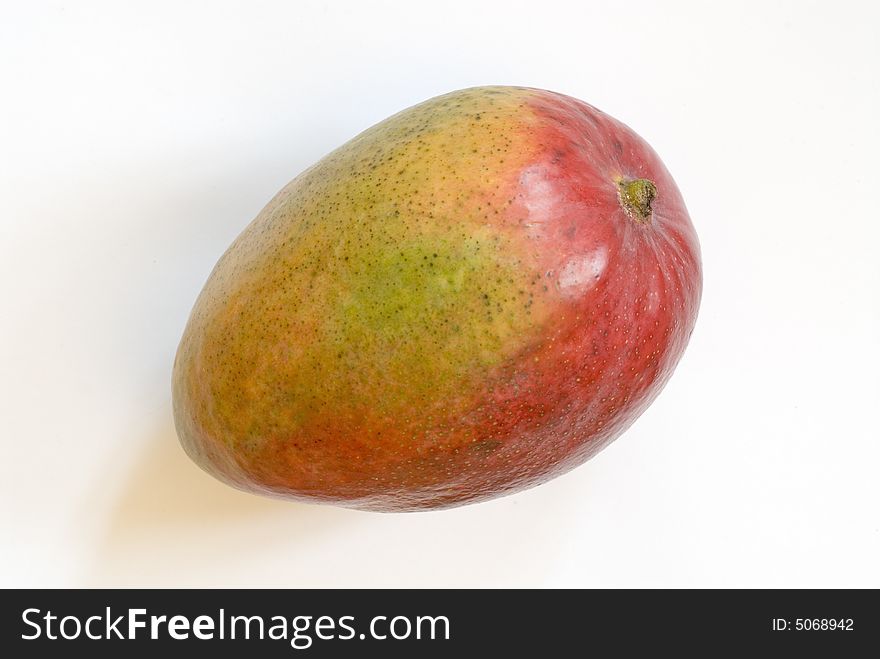 Ripe Mango fruit isolated on white