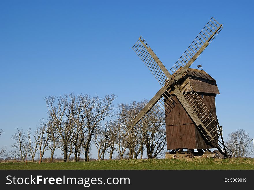 The old windmill no longer running