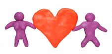Couple Holding Heart Stock Images Couple Holding Heart Stock Images