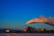 Factory Smoke On Blue Sky Stock Image Factory Smoke On Blue Sky Stock Image