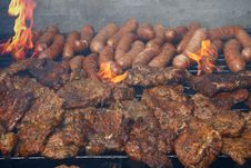 Sausage Barbecue Royalty Free Stock Photos Sausage Barbecue Royalty Free Stock Photos