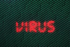 Binary Code In Green On TFT With Virus In It Stock Photography Binary Code In Green On TFT With Virus In It Stock Photography