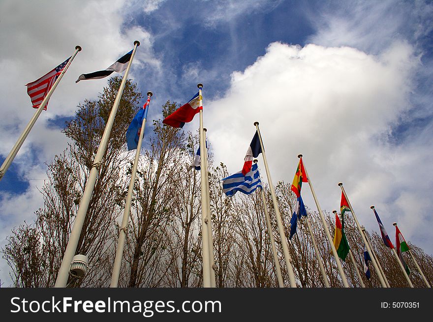 The worlds flags at the 1998 Lisbon Expo