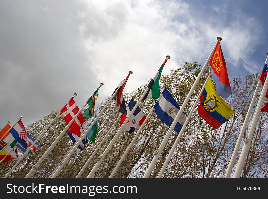 The worlds flags at the 1998 Lisbon Expo. The worlds flags at the 1998 Lisbon Expo