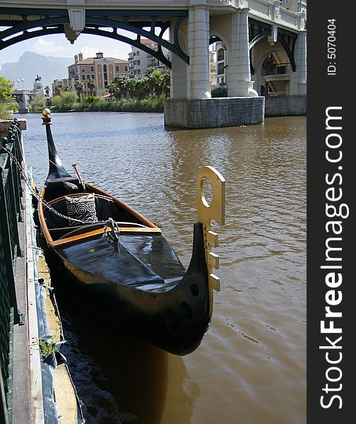 Moored gondola