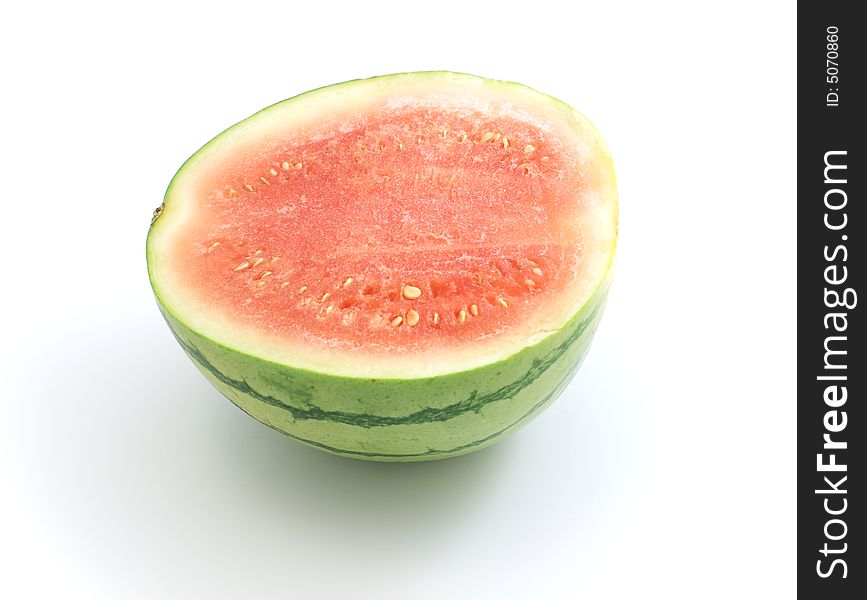 Half of watermelon of  isolated on the white background