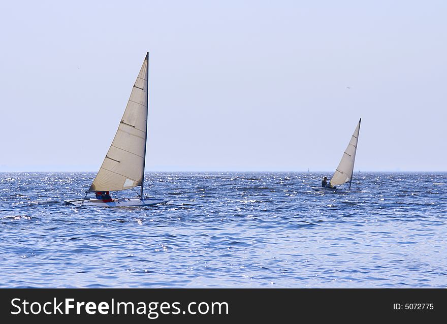 Sailing Boats On The Sea