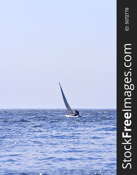 Sailing boat on the sea