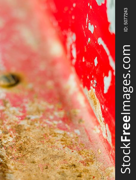 Close up of red rusted background with selective focus. Close up of red rusted background with selective focus.