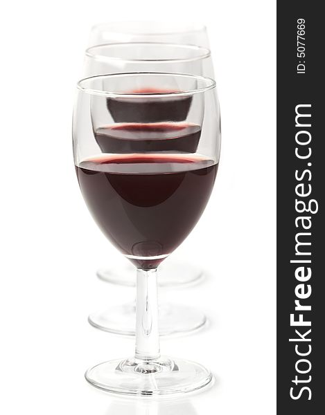 Three glasses of red wine, high key, shallow dof. Three glasses of red wine, high key, shallow dof.