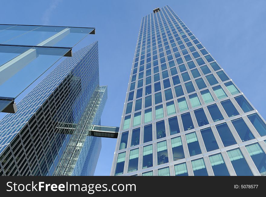 A view at a sky scraper. A view at a sky scraper.