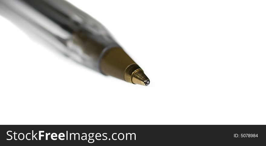 Insulated ink pen point, with a white background. Insulated ink pen point, with a white background