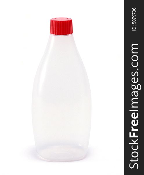 Isolated bottle against white background