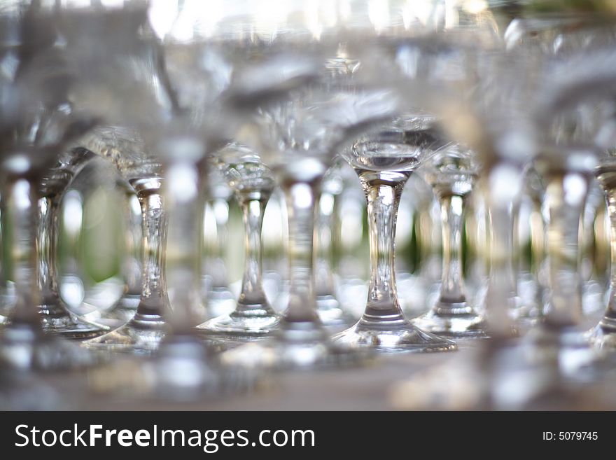 Empty Glasses On Table