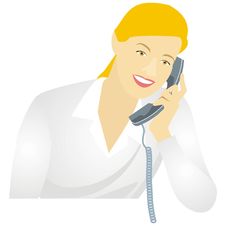 Woman On Telephone Stock Image Woman On Telephone Stock Image