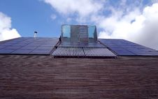 Solar Panels And Water Heating Stock Photography Solar Panels And Water Heating Stock Photography