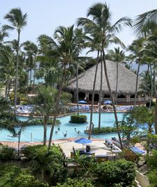 Tropical Resort Swimming Pool Stock Images
