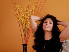Happy Hispanic Woman Royalty Free Stock Photo