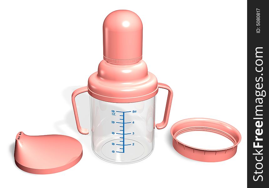 Baby feeder with different parts.