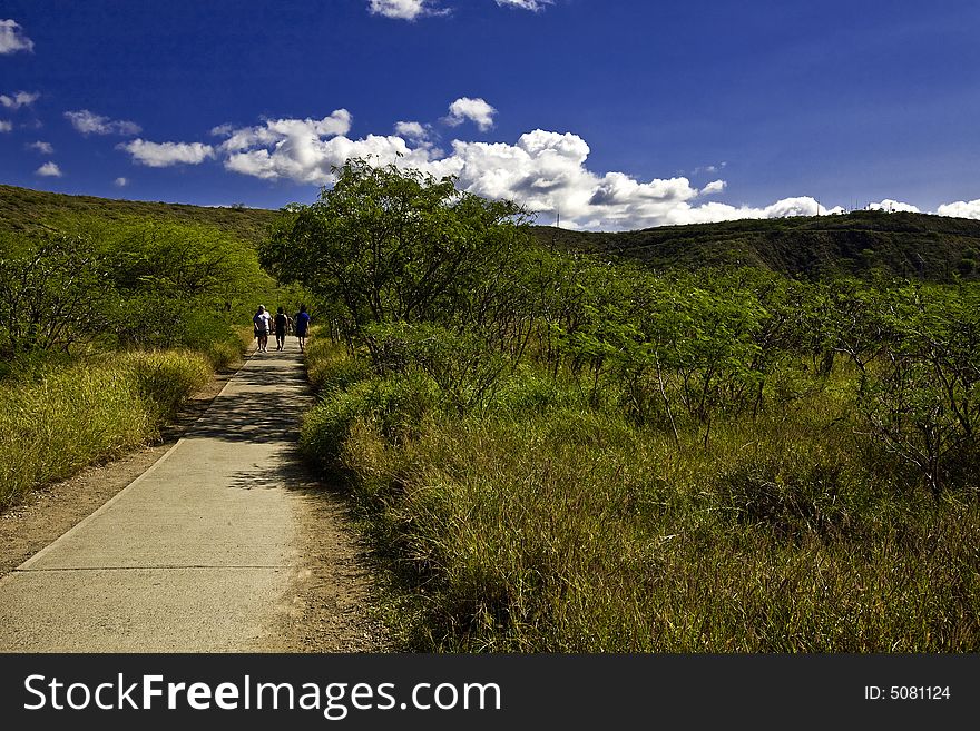 At the foot of Diamond Head