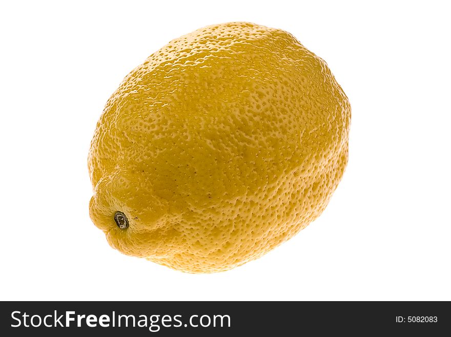Lemons on the white background