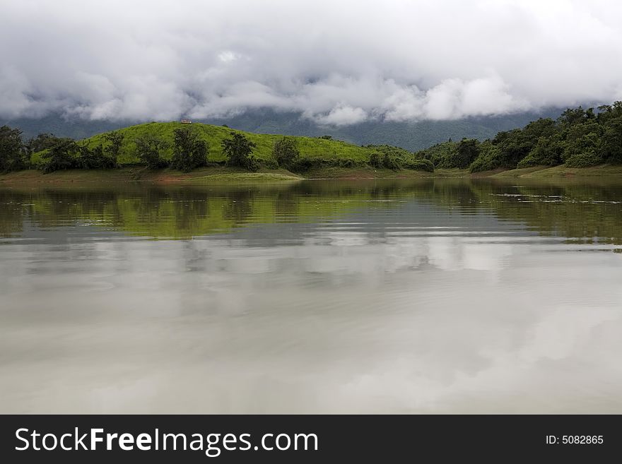 Nam Ngum Reservoir, Laos, backwater for electricity