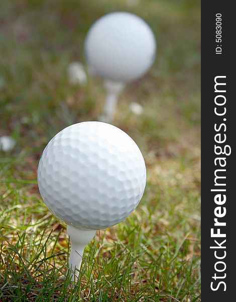 Golf ball with copy space