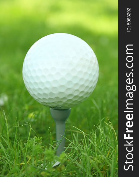 Golf ball with copy space