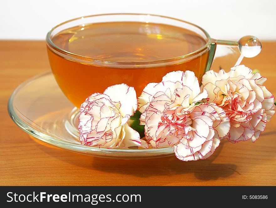 Tea and carnations
