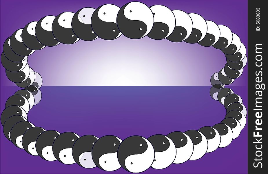 Yin yang symbol background or frame. Yin yang symbol background or frame